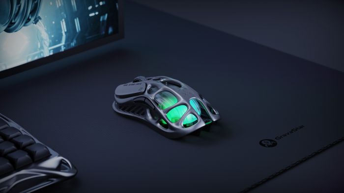 Миша GravaStar Mercury M1 Pro, magnesium alloy body, BT/WL/USB-A, RGB, Gunmetal Gray