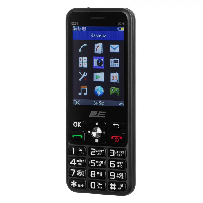 Мобільний телефон 2E E280 2025 2.8" 2SIM, 2x1500мА•год, чорний + Батарея