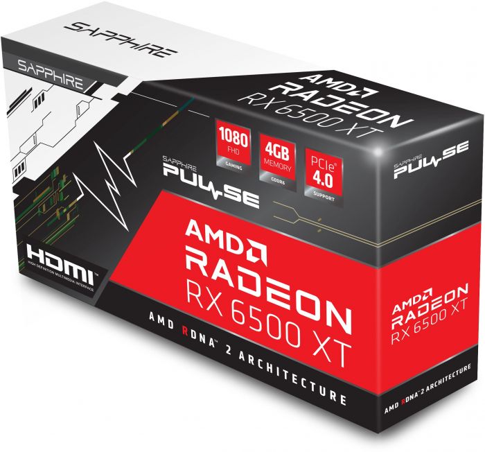 Відеокарта SAPPHIRE Radeon RX 6500 XT 4GB GDDR6 PULSE GAMING OC