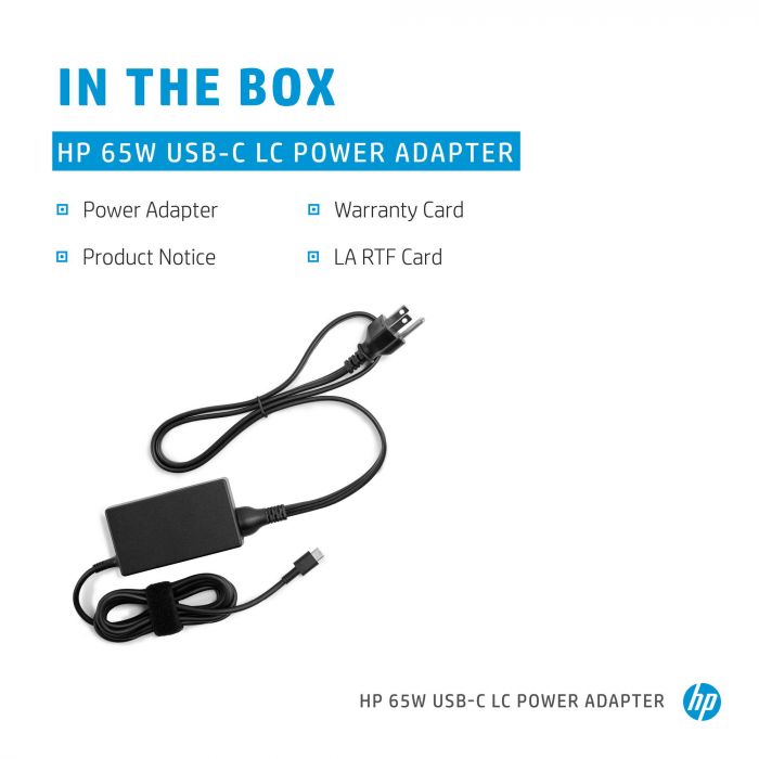 Зарядний пристрій мережевий HP 65W USB-C LC Power Adapter