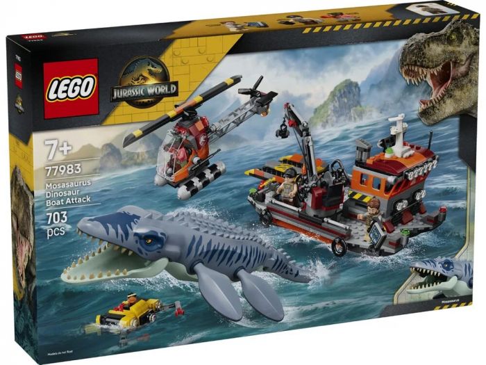 Конструктор LEGO Jurassic World Напад мозазавра на човен