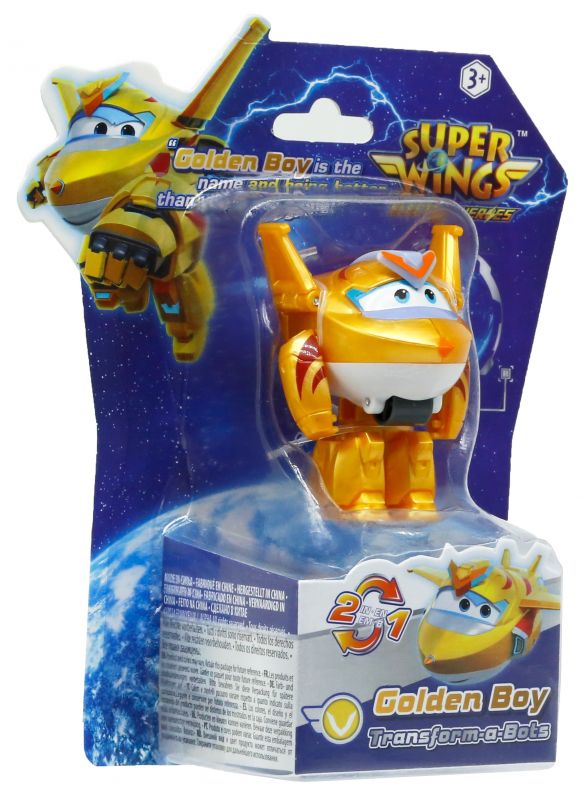 Ігрова фігурка-трансформер Super Wings Transform-a-Bots Золотий Хлопчик (Golden Boy)