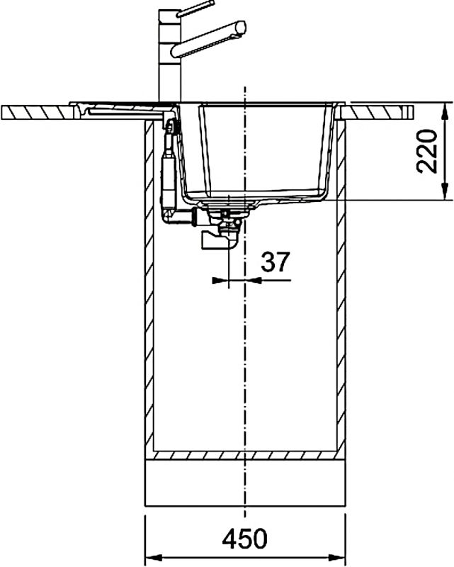 Мийка кухонна Franke Urban, фраграніт, прямокутник, з крилом, 620х500х220мм, чаша - 1, врізна, оборотна, UBG 611-62, сірий сланець