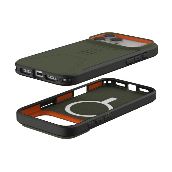 Чохол UAG для iPhone 17 Pro Max, Civilian MagSafe, Olive/Orange