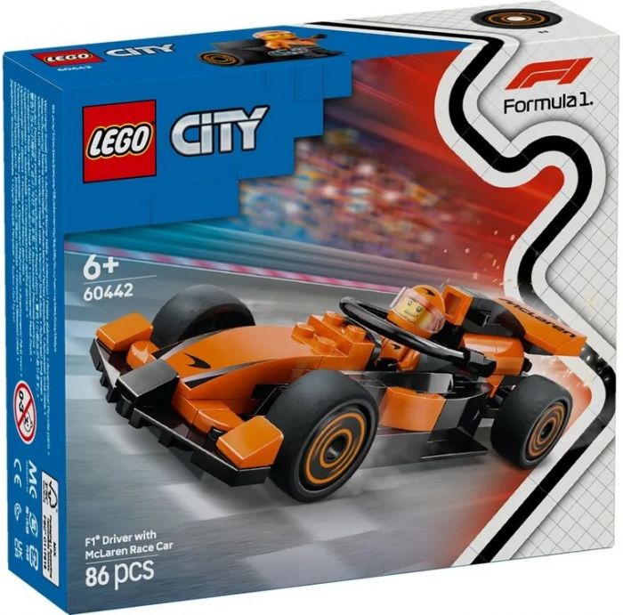 Конструктор LEGO City Пілот F1 з автомобілем для перегонів команди McLaren