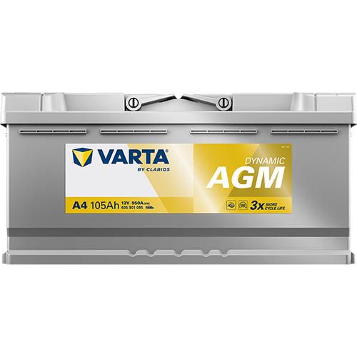 Акумулятор Varta Dynamic AGM 12В 105Аг 950А R+ (605901095)