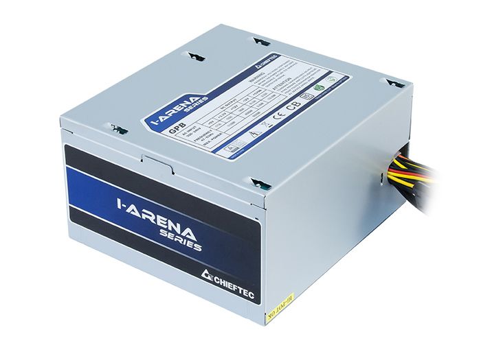 Блок живлення CHIEFTEC iArena  (500W), >85%, 120мм, 1xMB 24pin(20+4), 1xCPU 8pin(4+4), 3xMolex, 5xSATA, 1xPCIe 8pin(6+2), Bulk