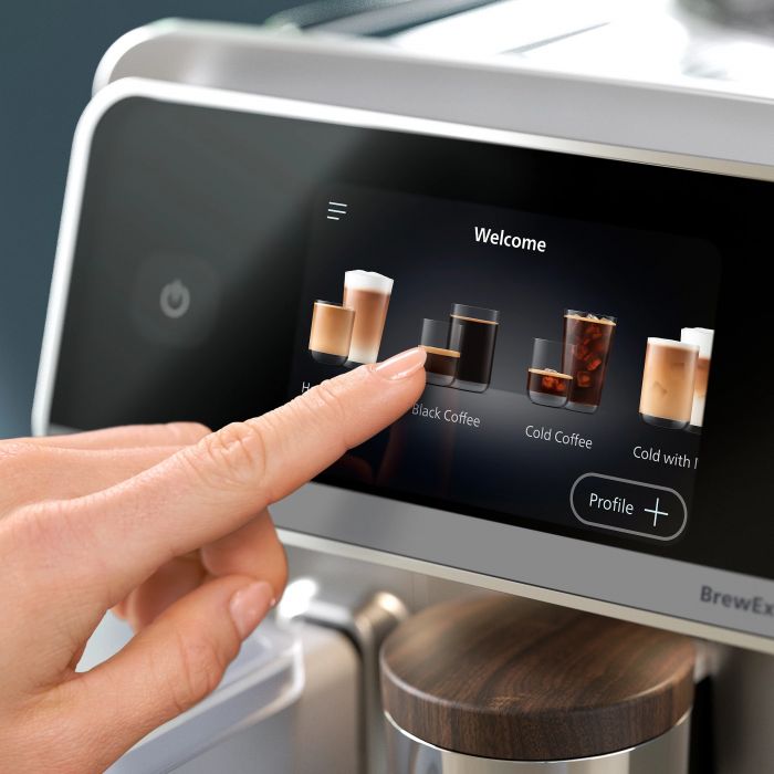 Кавомашина Philips Series 8000 Cafe Aromis, 1.9л, зерно+мелена, автомат.капуч, дисплей, авторецептів -54, срібний