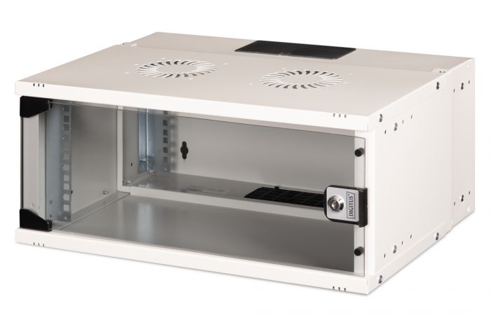 Шафа DIGITUS 19", 4U, SOHO PRO, скляні двері, 540x400 мм, 60кг максимально, сіра