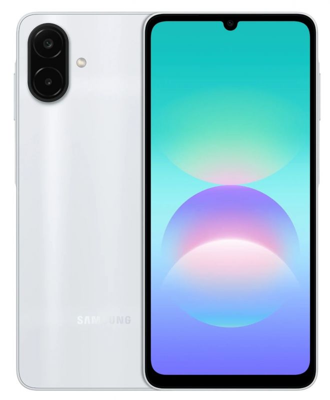 Смартфон Samsung Galaxy A08 (A085) 6.7" 4/128ГБ, 2SIM, 6000мА•год, сріблястий