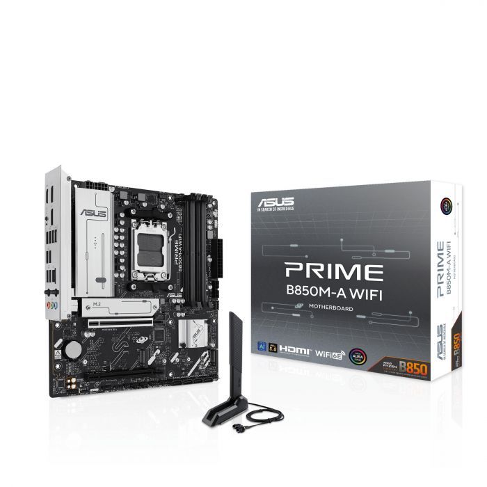 Материнcька плата ASUS PRIME B850M-A WIFI sAM5 B850 4xDDR5 M.2 HDMI DP WiFi BT mATX