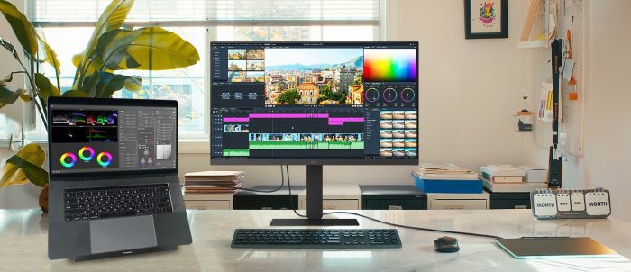 Монітор LG 27" 27U730A-B 2xHDMI, DP, USB-C, MM, IPS, 3840x2160, DCI-P3 90%, Pivot, HDR10