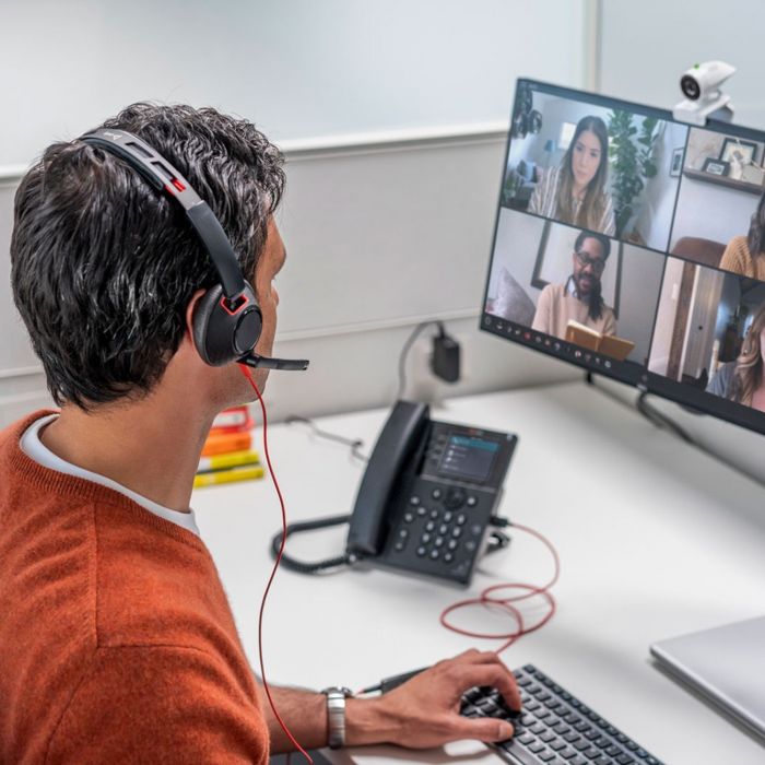 Гарнітура комп'ютерна стерео On-ear Poly Blackwire 5220, USB-A, USB-C, 3.5 мм, всеспрямований, noise canceling, чорний