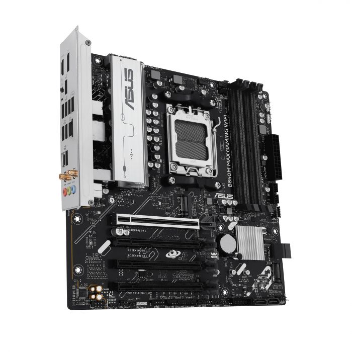 Материнcька плата ASUS B850M MAX GAMING WIFI sAM5 B850 4xDDR5 M.2 HDMI DP WiFi BT mATX