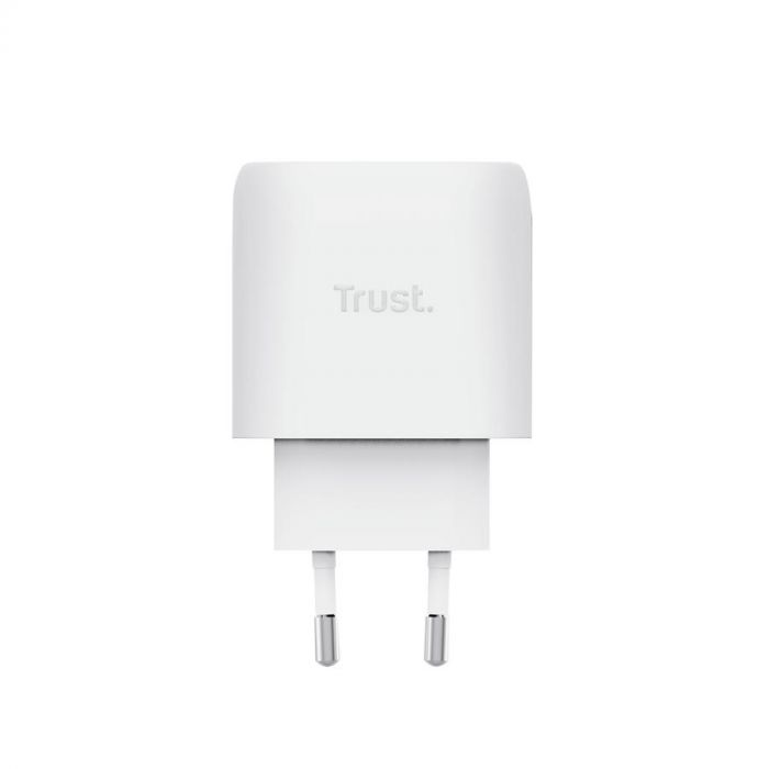 Зарядний пристрій мережевий Trust Maxo 45Вт, GaN, USB-C PD/PPS, білий