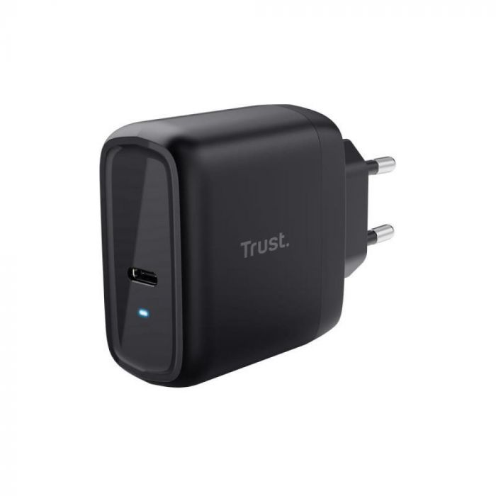 Зарядний пристрій мережевий Trust Maxo 65Вт, USB-C PD, чорний