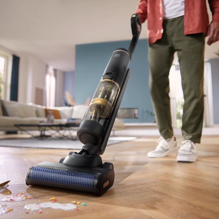 Пилосос Philips безпровідний Series 7000 AquaTrio, вологе прибирання, конт пил -0.42л, автон. робота до 45хв, PowerCyclone Aqua, чорний