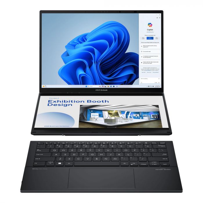 Ноутбук ASUS Zenbook DUO UX8406CA-QL366W 14" FHD OLED, Intel Ultra 7 255H, 32GB, F1TB, UMA, Win11, Сірий