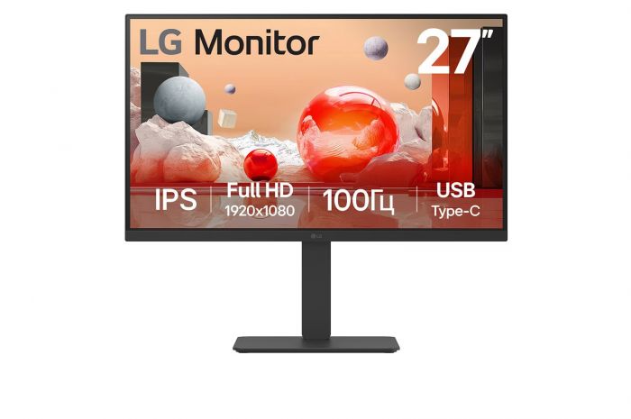 Монітор LG 27" 27BA650-B 2хHDMI, DP, USB-C, MM, IPS, 100Hz, sRGB 99%, Pivot