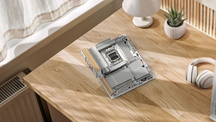 Материнська плата GIGABYTE X870E AERO X3D WOOD sAM5 X870 M.2 4xDDR5 Wi-Fi BT HDMI ATX