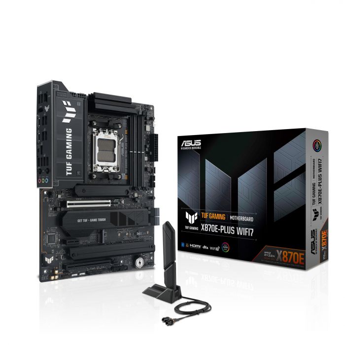 Материнcька плата ASUS TUF GAMING X870E-PLUS WIFI7 sAM5 X870E 4xDDR5 M.2 HDMI WiFi BT ATX