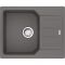 Мийка кухонна Franke City, фраграніт, прямокутник, з крилом, 620х500х190мм, чаша - 1, врізна, оборотна, UCG 611-62, сірий камінь