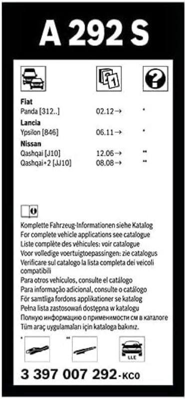 Склоочисник BOSCH Aerotwin безкаркасний комплект 600/380мм (3 397 007 292)
