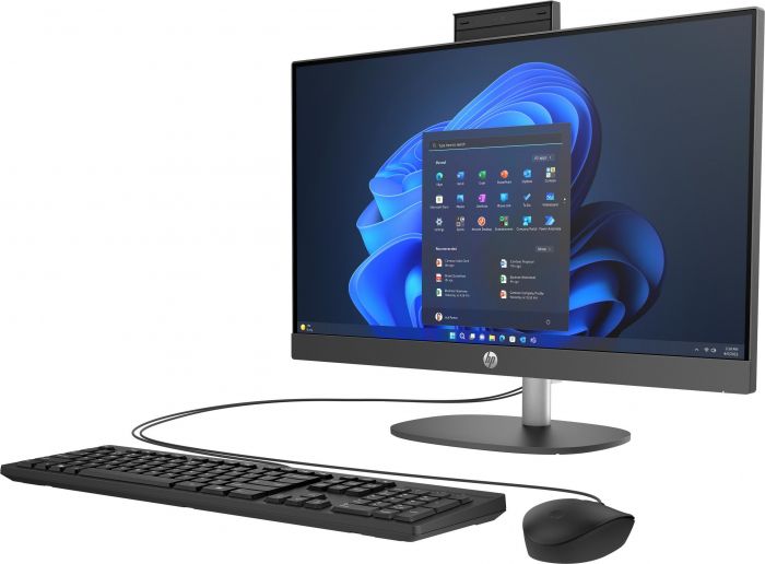 Комп'ютер персональний моноблок HP 240-G10 23.8" FHD IPS AG, Intel i7-1355U, 16GB, F512GB, UMA, WiFi, кл+м, 3р, Win11P, чорний