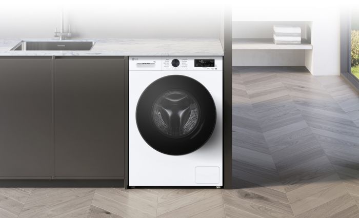Пральна машина LG фронтальна, 9кг, 1400, A, 55см, дисплей, пара, інвертор, білий