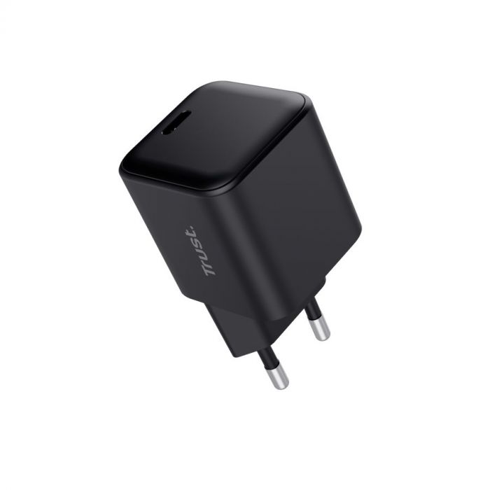 Зарядний пристрій мережевий Trust Maxo 65Вт, GaN, USB-C, PD/PPS, чорний