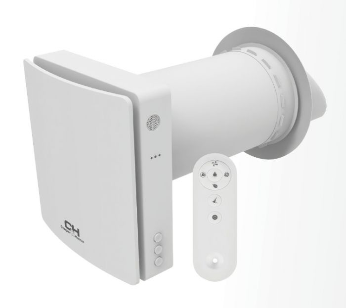 Рекуператор Cooper&Hunter Easy Vent 60м3/г Wi-Fi датчик СО2 Wi-Fi білий