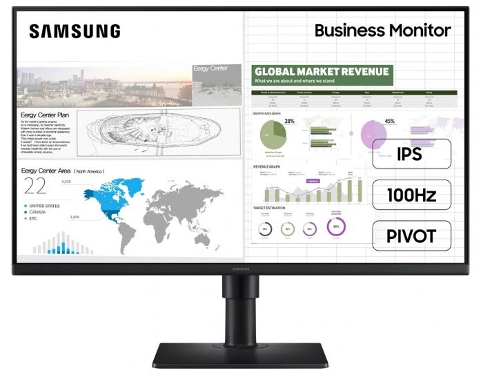 Монітор Samsung 27" S27D400 2*HDMI, DP, USB, IPS, 100Hz