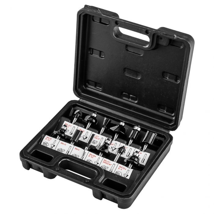 Набір фрез по дереву GRAPHITE твердосплавні 6мм 12шт