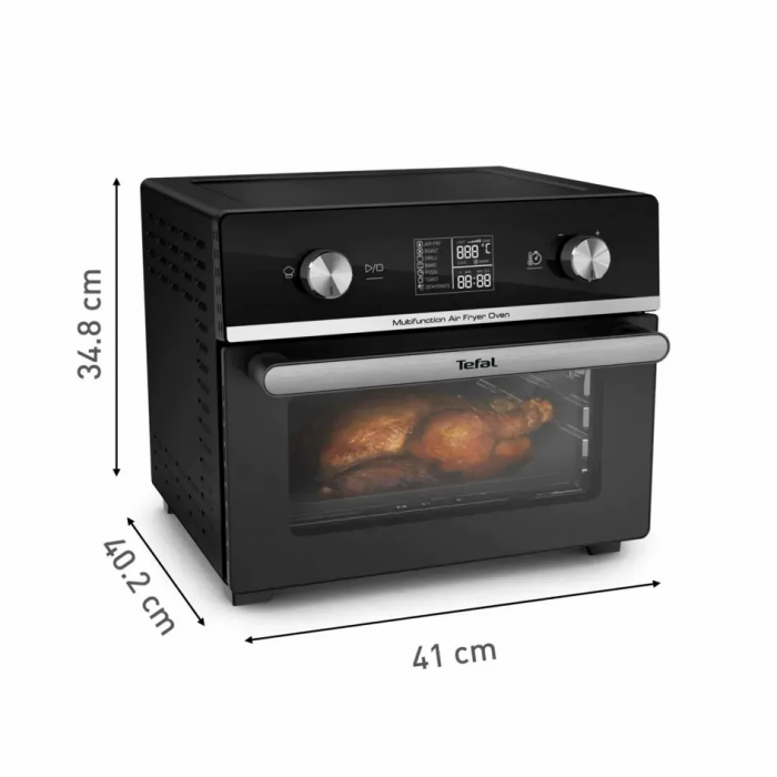 Мультипіч Tefal Easy Fry Oven Multifunctional, 1800Вт, механічне керув., 10 програм, пластик, чорний