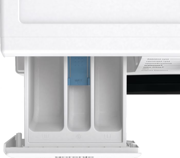 Прально-сушильна машина Gorenje фронтальна, 8(5)кг, 1400, A+, 55см, дисплей, пара, інвертор, білий