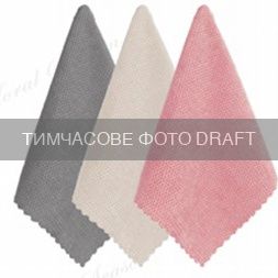 Набір рушничків для кухні ARDESTO Bowknot 30х30см, 3шт, 87% поліестер, 13% поліамід, сірий, бежевий, рожевий