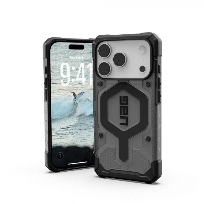 Чохол UAG для iPhone 17 Pro, Pathfinder Clear MagSafe, Ash/Black