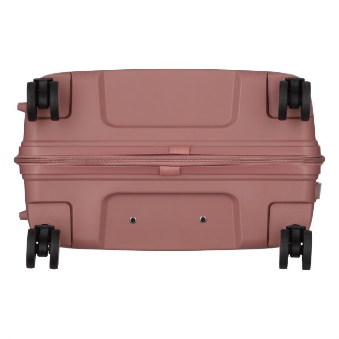 Набір валіз 2E, M7979, поліпропілен, (L+M+S), блискавка anti theft, 4 колеса, кодовий замок, рожево-золотий