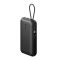 Акумулятор портативний літій-іонний Power Bank Belkin 20000мА·год, 45Вт, з інтегрованим кабелем USB-C, чорний
