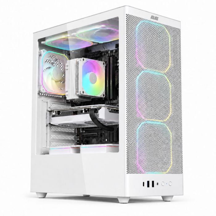 Комп’ютер персональний 2E Rational Intel i5-14400F, 16Gb, F512GB, NVD5050-8, H610, 2E-V8210W, 500W, FreeDos, білий