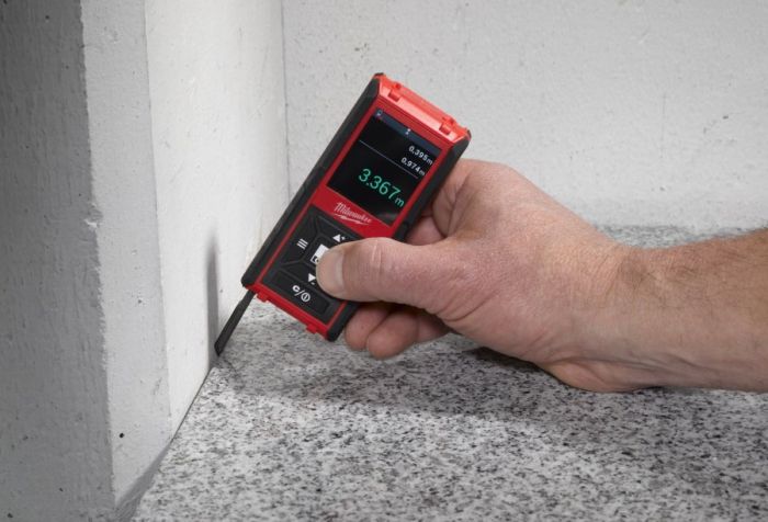 Далекомір лазерний Milwaukee LDM45, 0.05-45м, ±2мм, 2AАA IP54 0.11кг