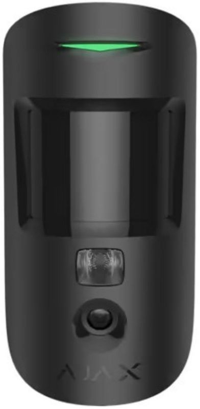 Бездротовий датчик руху з камерою, з покращеною фотофіксацією та фото по запиту Ajax HDR MotionCam PhOD black, Jeweller, чорний