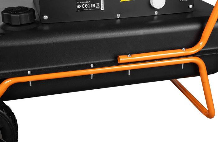 Теплова гармата дизельна Neo Tools, прямого нагріву, 30кВт, 280м2, 850м3/год, димохід 120мм, IPX2, чорний, 30кг