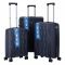 Набір валіз 2E, M7979, поліпропілен, (L+M+S), блискавка anti theft, 4 колеса, кодовий замок, темно-синій