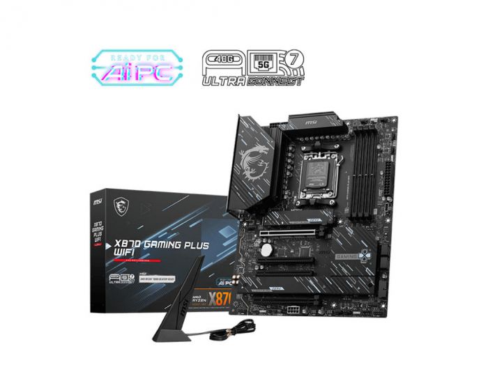 Материнcька плата MSI X870 GAMING PLUS WIFI sAM5 X870 4xDDR5 M.2 HDMI WiFi BT ATX