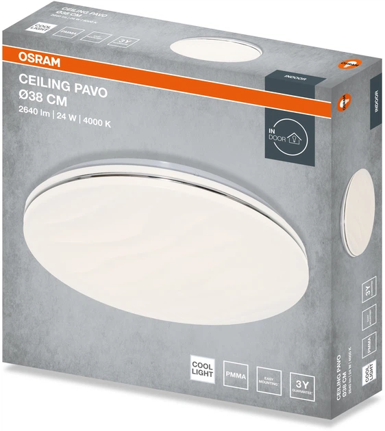 Світильник накладний OSRAM CEILING PAVO 380мм Round 24Вт 4000K