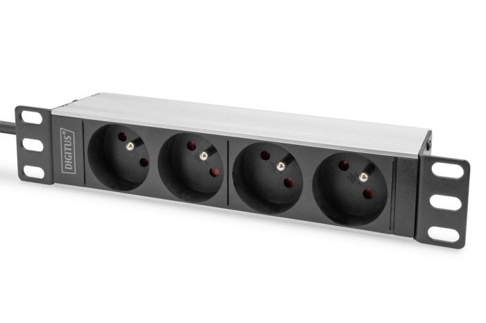 Пристрій розподілу електроживлення DIGITUS 10" 1U, 16A, 230V 4xSchuko, вилка Schuko