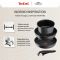 Набір посуду Tefal Ingenio Inspiration, 6 предметів, алюміній, скло, бакеліт, чорний