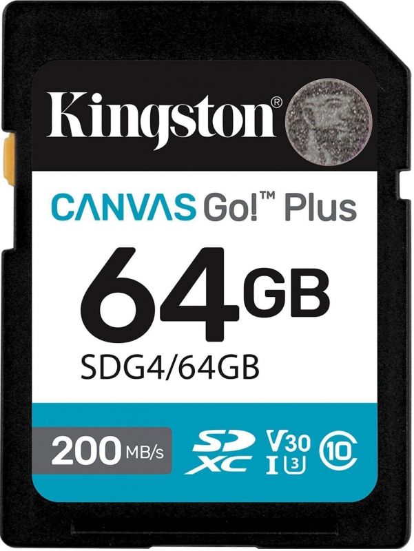 Карта пам'яті Kingston SD   64GB C10 UHS-I U3 V30 R200MB/s