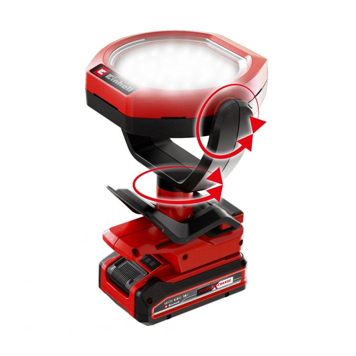 Лампа акумуляторна Einhell GC-OL 18/1500 Li - Solo, PXC, 18В, 36 LED, 1500 лм, 7000 К, 3 режими яскравотсі, 0.45 кг (без АКБ і ЗП)